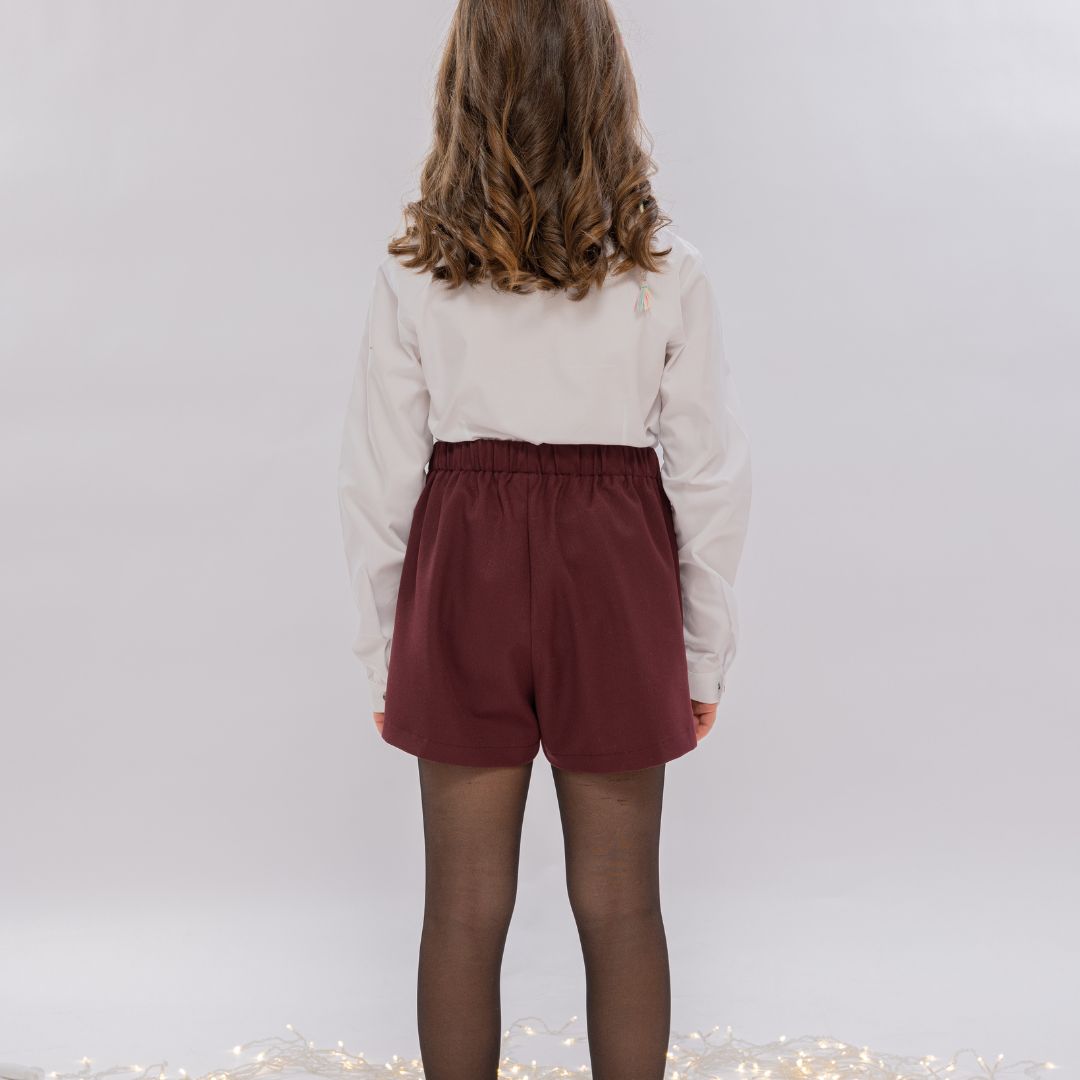 Kaia the flower short (Burgundy)