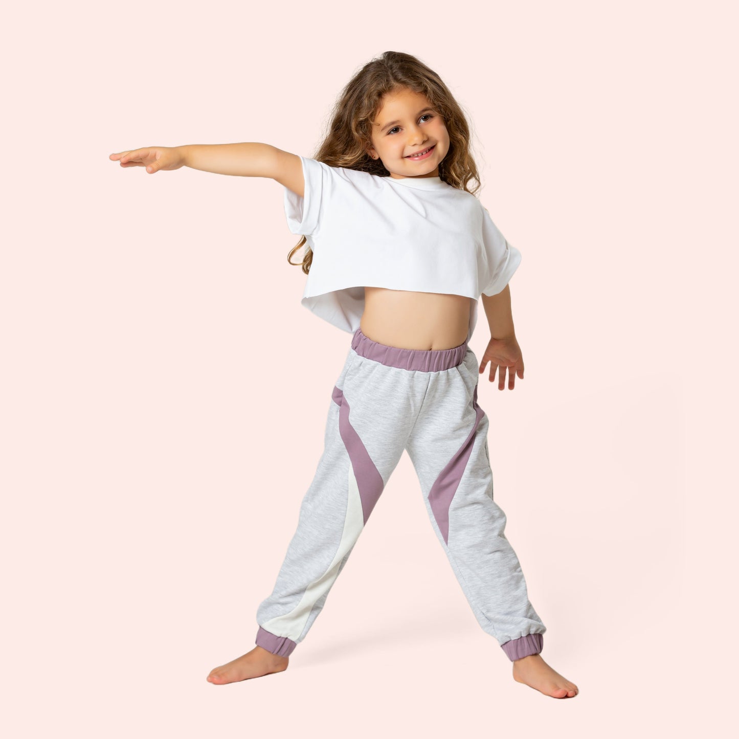 Serena Joggers Grey and Purple