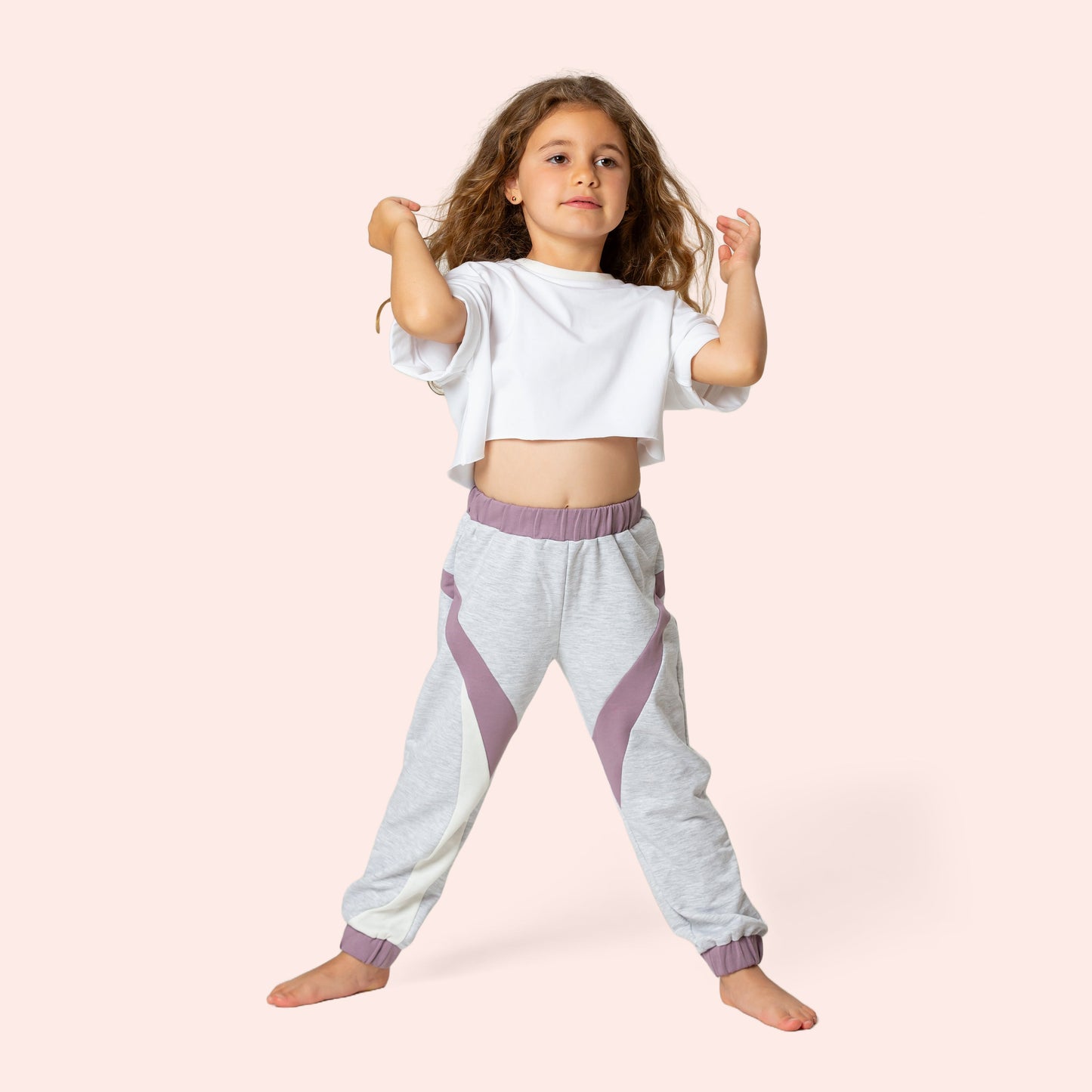 Serena Joggers Grey and Purple